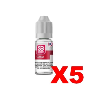 E LIQUIDE SO GOOD 10ML 50 50 CERISE X5 Taux de nicotine 0
