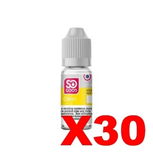 E LIQUIDE SO GOOD 10ML 50 50 CITRON X30 Taux de nicotine 0