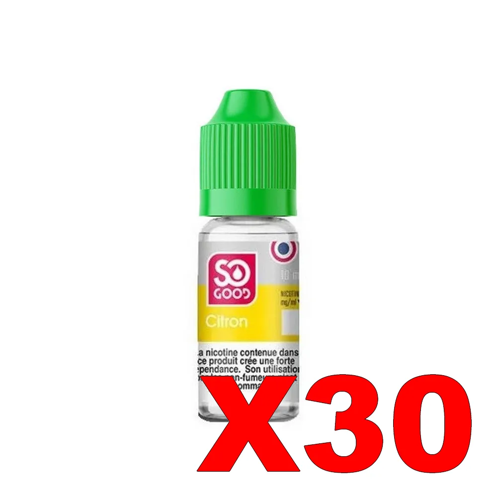 E-LIQUIDE SO-GOOD 10ML 50-50 CITRON X30 2 E LIQUIDE SO GOOD 10ML 50 50 CITRON X30 Taux de nicotine 3