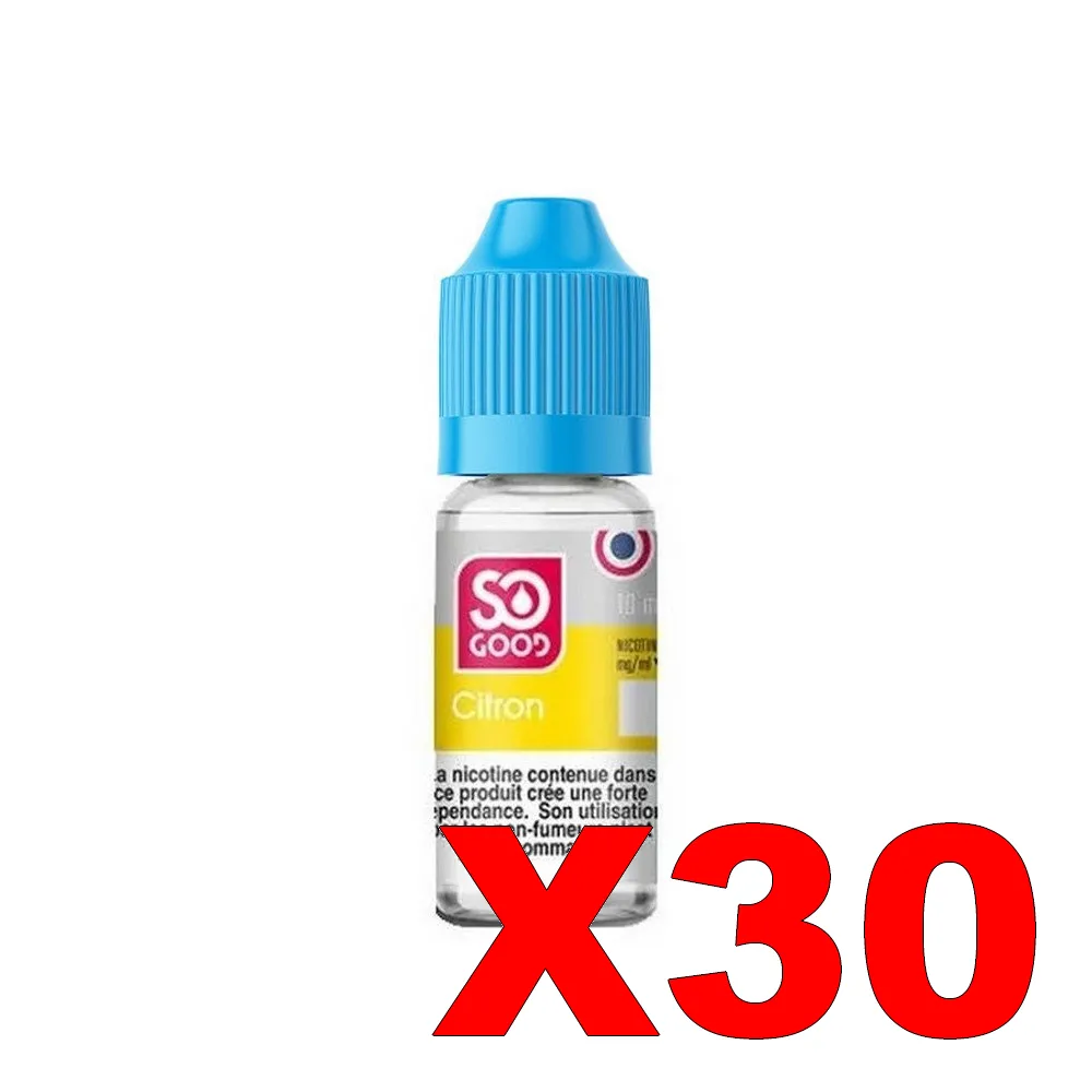 E-LIQUIDE SO-GOOD 10ML 50-50 CITRON X30 3 E LIQUIDE SO GOOD 10ML 50 50 CITRON X30 Taux de nicotine 6