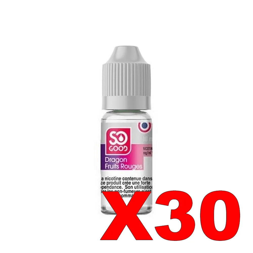 E-LIQUIDE SO-GOOD 10ML 50-50 DRAGON FRUITS ROUGES X30 1 E LIQUIDE SO GOOD 10ML 50 50 DRAGON FRUITS ROUGES X30 Taux de nicotine 0