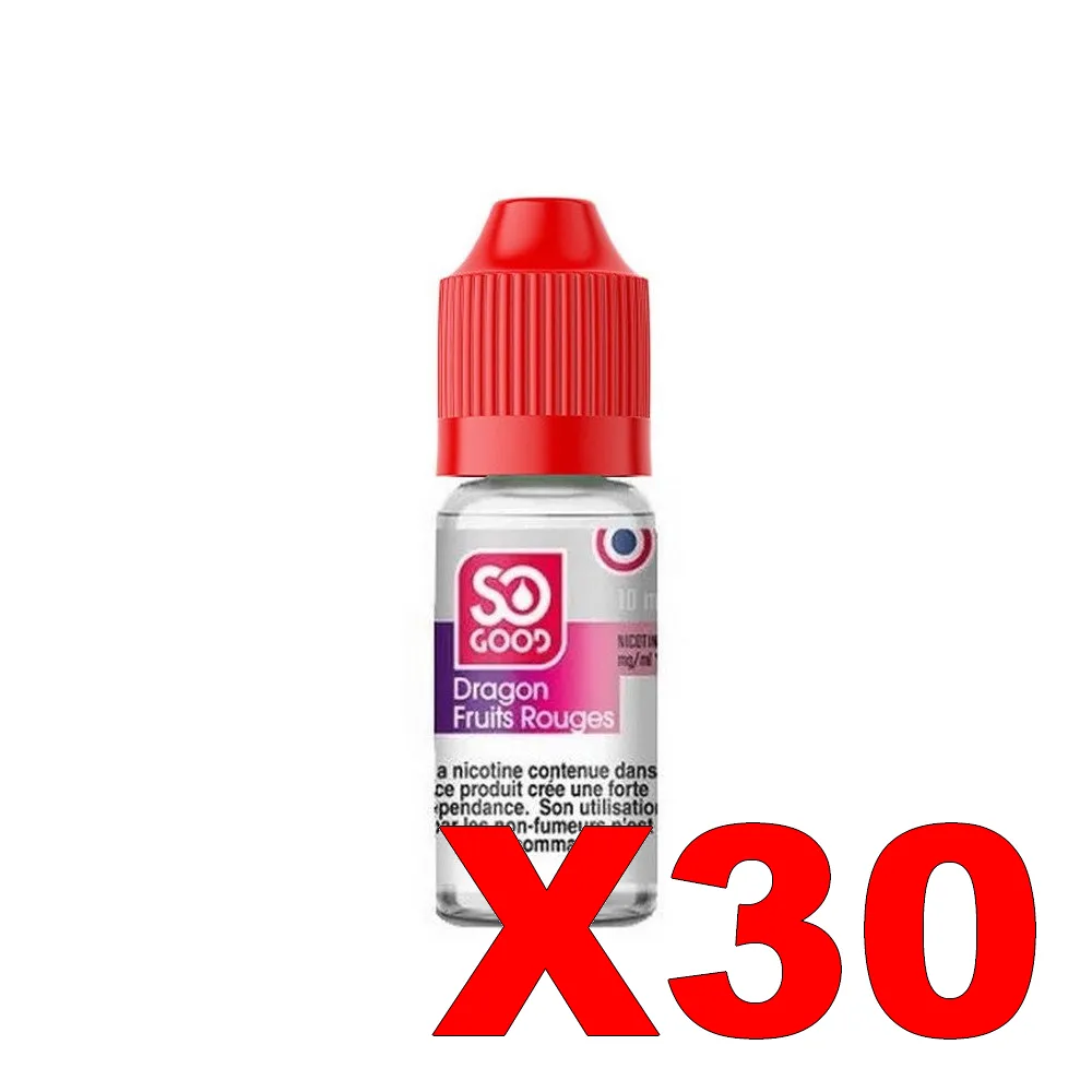 E-LIQUIDE SO-GOOD 10ML 50-50 DRAGON FRUITS ROUGES X30 4 E LIQUIDE SO GOOD 10ML 50 50 DRAGON FRUITS ROUGES X30 Taux de nicotine 11