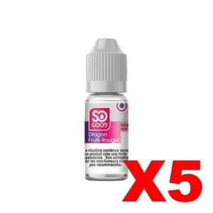 E LIQUIDE SO GOOD 10ML 50 50 DRAGON FRUITS ROUGES X5 Taux de nicotine 0