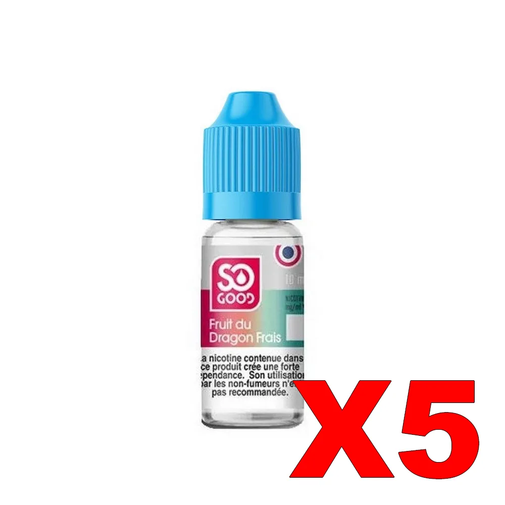 E-LIQUIDE SO-GOOD 10ML 50-50 FRUIT DU DRAGON FRAIS X5 3 E LIQUIDE SO GOOD 10ML 50 50 FRUIT DU DRAGON FRAIS X5 Taux de nicotine 6