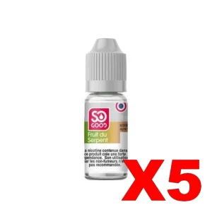 E LIQUIDE SO GOOD 10ML 50 50 FRUIT DU SERPENT X5 Taux de nicotine 0