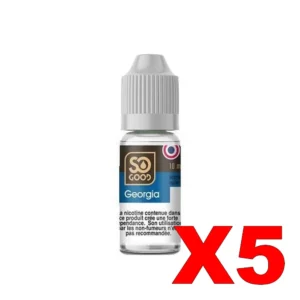 E LIQUIDE SO GOOD 10ML 50 50 GEORGIA X5 Taux de nicotine 0