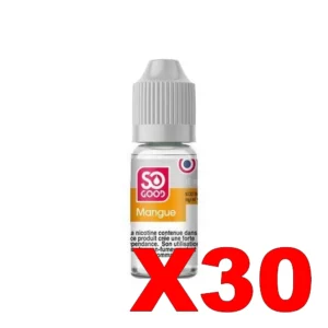 E LIQUIDE SO GOOD 10ML 50 50 MANGUE X30 Taux de nicotine 0