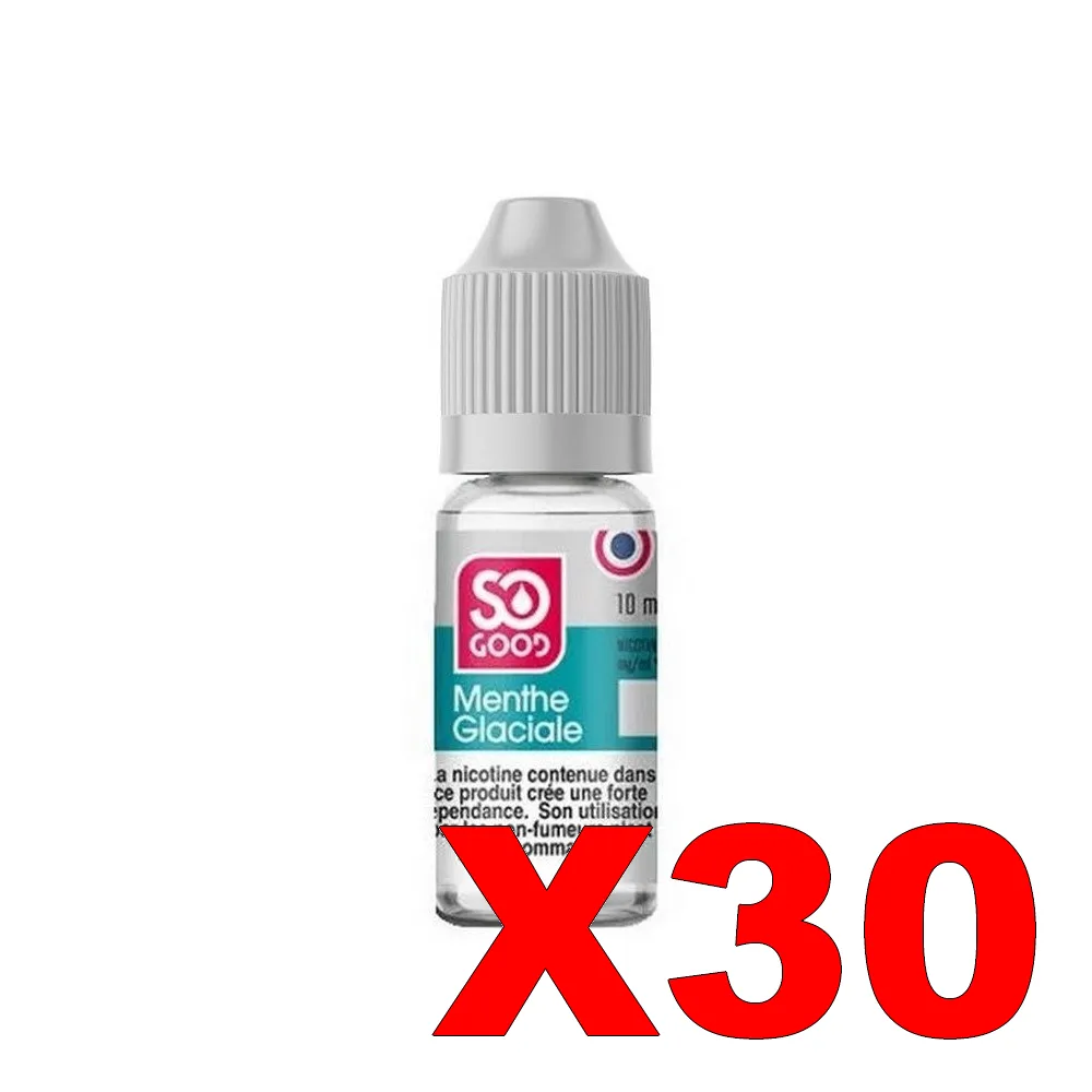 E-LIQUIDE SO-GOOD 10ML 50-50 MENTHE GLACIALE X30 1 E LIQUIDE SO GOOD 10ML 50 50 MENTHE GLACIALE X30 Taux de nicotine 0