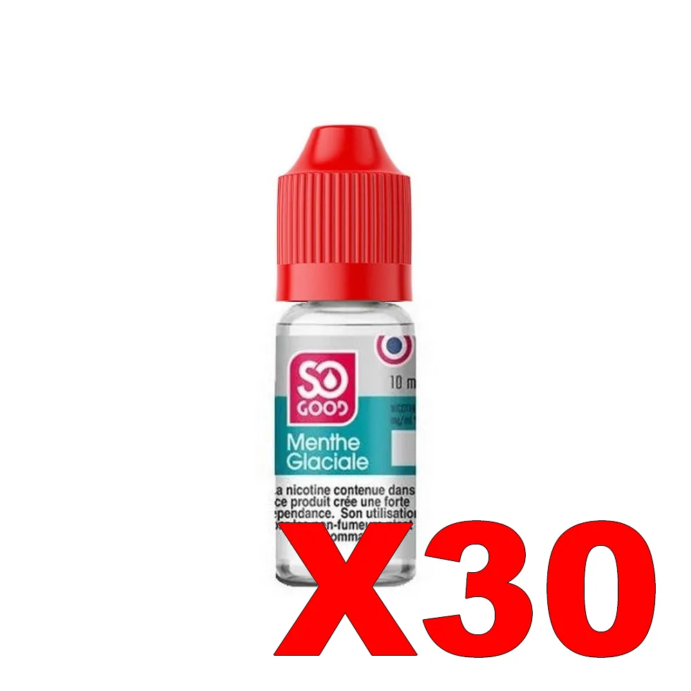 E-LIQUIDE SO-GOOD 10ML 50-50 MENTHE GLACIALE X30 4 E LIQUIDE SO GOOD 10ML 50 50 MENTHE GLACIALE X30 Taux de nicotine 11