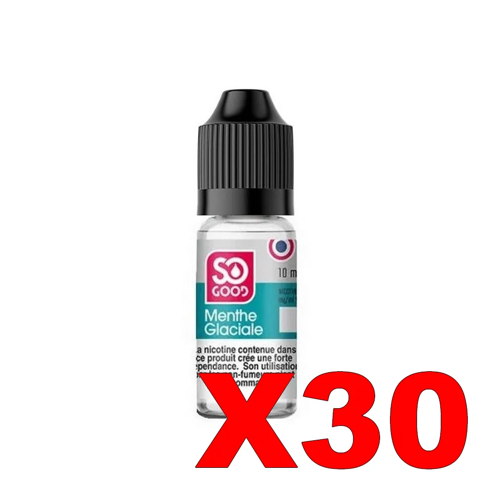 E-LIQUIDE SO-GOOD 10ML 50-50 MENTHE GLACIALE X30 5 E LIQUIDE SO GOOD 10ML 50 50 MENTHE GLACIALE X30 Taux de nicotine 16