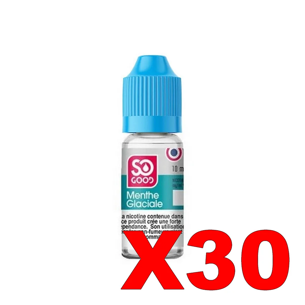 E-LIQUIDE SO-GOOD 10ML 50-50 MENTHE GLACIALE X30 3 E LIQUIDE SO GOOD 10ML 50 50 MENTHE GLACIALE X30 Taux de nicotine 6