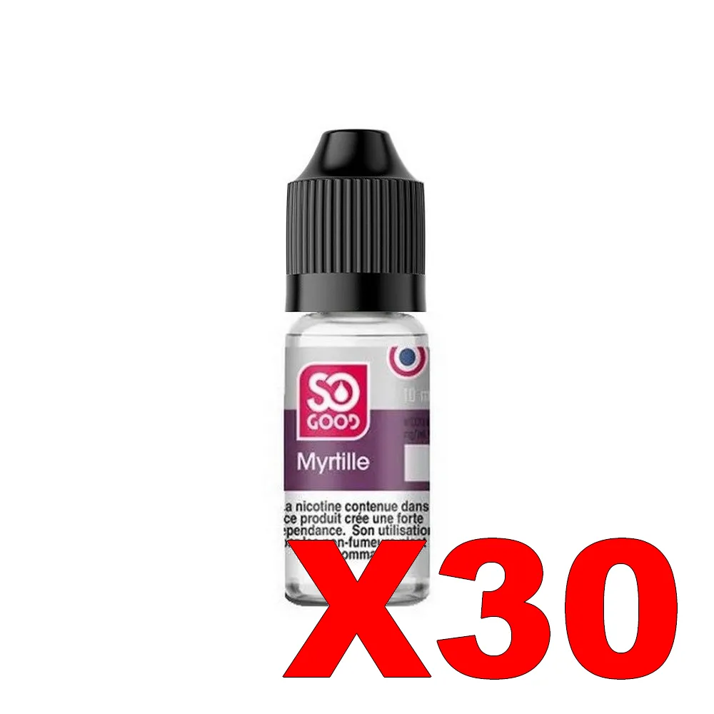 E-LIQUIDE SO-GOOD 10ML 50-50 MYRTILLE X30 5 E LIQUIDE SO GOOD 10ML 50 50 MYRTILLE X30 Taux de nicotine 16