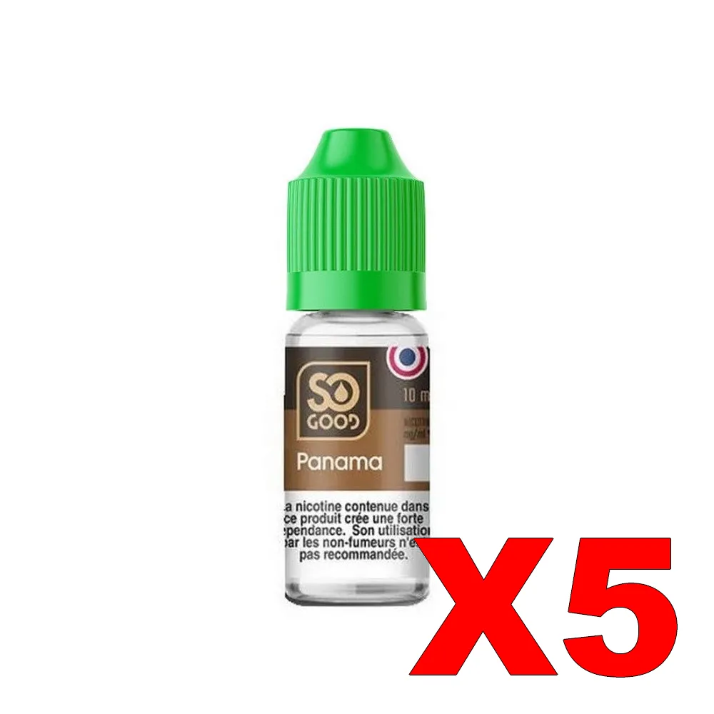 E-LIQUIDE SO-GOOD 10ML 50-50 PANAMA X5 2 E LIQUIDE SO GOOD 10ML 50 50 PANAMA X5 Taux de nicotine 3