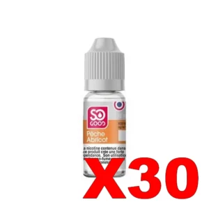 E LIQUIDE SO GOOD 10ML 50 50 PECHE ABRICOT X30 Taux de nicotine 0