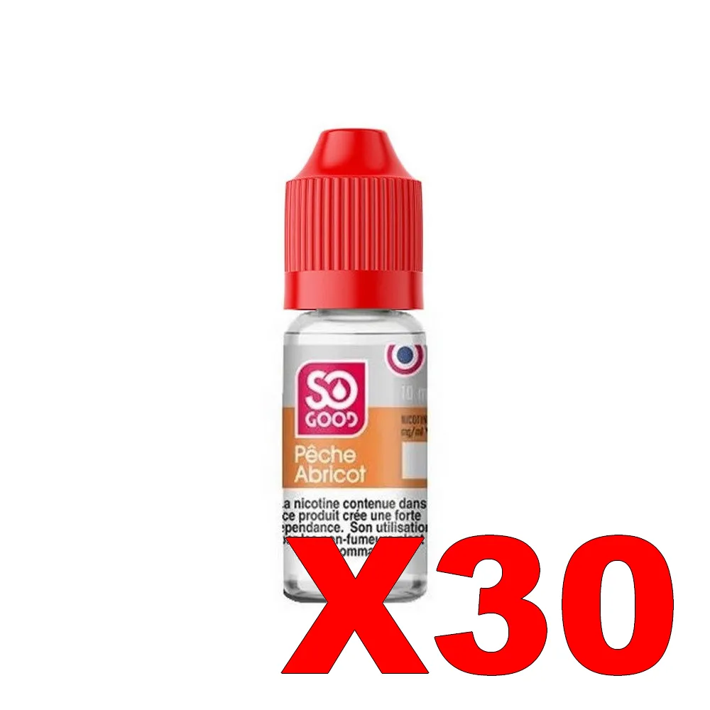 E-LIQUIDE SO-GOOD 10ML 50-50 PECHE-ABRICOT X30 4 E LIQUIDE SO GOOD 10ML 50 50 PECHE ABRICOT X30 Taux de nicotine 11