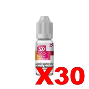 E LIQUIDE SO GOOD 10ML 50 50 TROPICAL FRAMBOISE X30 Taux de nicotine 0