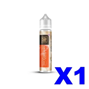 E LIQUIDE SO GOOD 50ML 50 50 CALIFORNIA X1 Taux de nicotine 0
