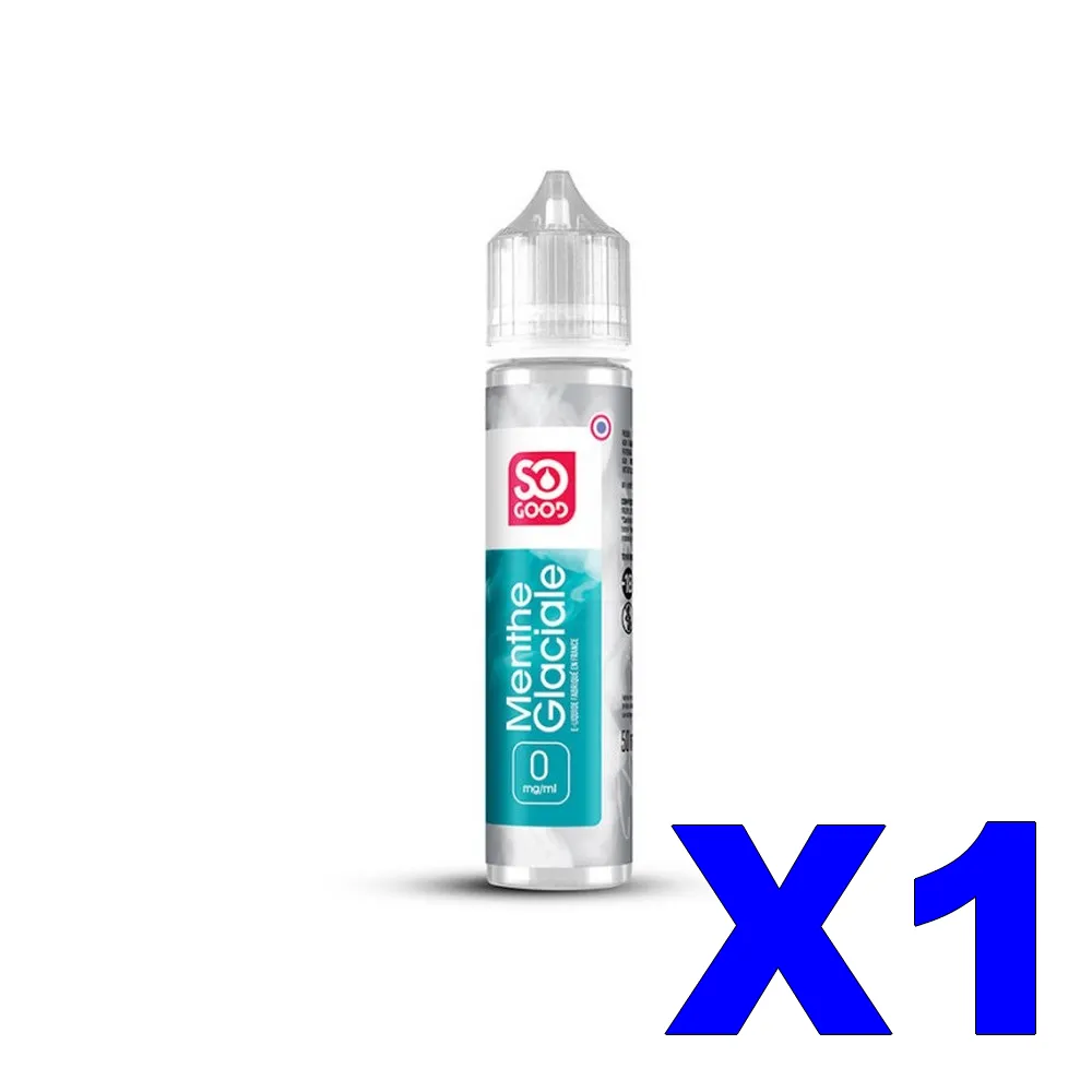 E LIQUIDE SO-GOOD 50ML MENTHE GLACIALE X1 1 E LIQUIDE SO GOOD 50ML 50 50 MENTHE GLACIALE X1 Taux de nicotine 0