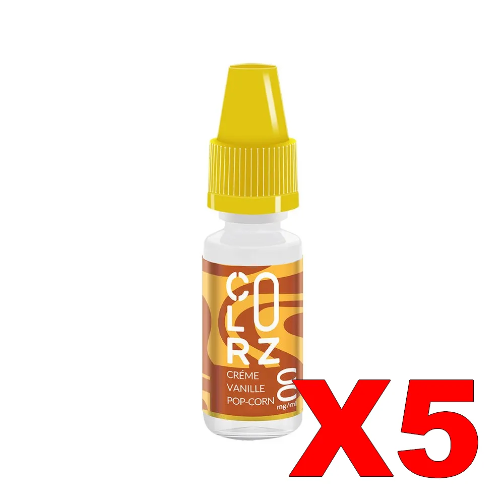E-LIQUIDE VAP-NATION COLORZ 10ML 50-50 CREME-VANILLE-POP CORN X5 1 E LIQUIDE VAP NATION COLORZ 10ML 50 50 CREME VANILLE POP CORN X5 Taux de nicotine 0
