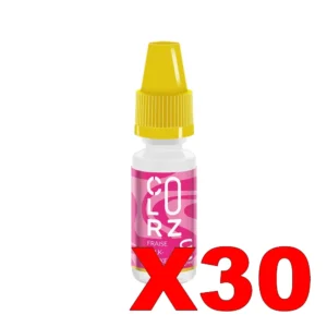 E LIQUIDE VAP NATION COLORZ 10ML 50 50 FRAISE MILK SHAKE X30 Taux de nicotine 0