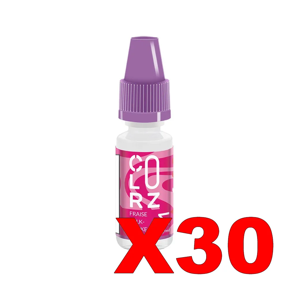 E-LIQUIDE VAP-NATION COLORZ 10ML 50-50 FRAISE-MILK-SHAKE X30 4 E LIQUIDE VAP NATION COLORZ 10ML 50 50 FRAISE MILK SHAKE X30 Taux de nicotine 11