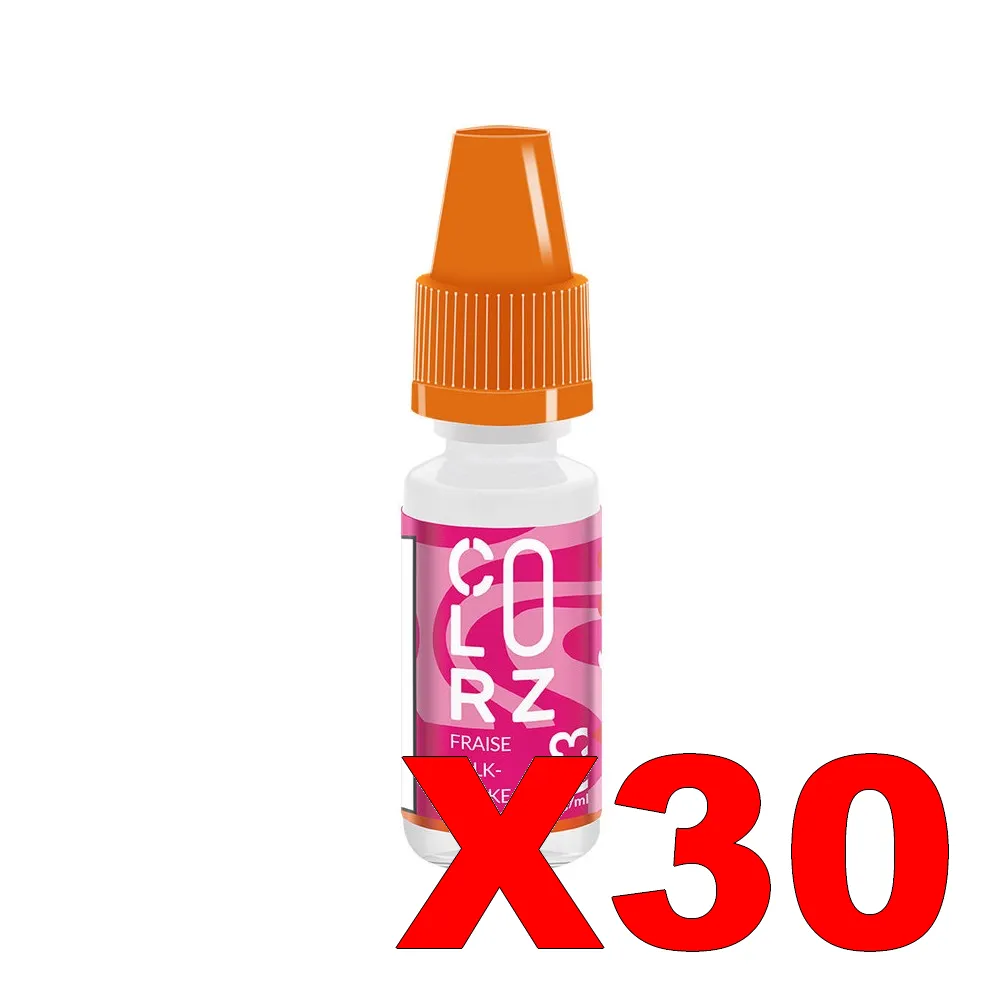 E-LIQUIDE VAP-NATION COLORZ 10ML 50-50 FRAISE-MILK-SHAKE X30 2 E LIQUIDE VAP NATION COLORZ 10ML 50 50 FRAISE MILK SHAKE X30 Taux de nicotine 3
