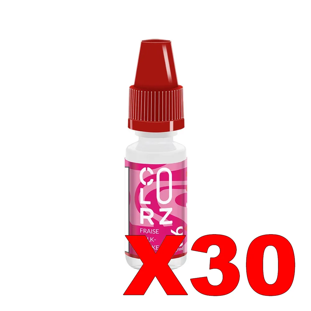 E-LIQUIDE VAP-NATION COLORZ 10ML 50-50 FRAISE-MILK-SHAKE X30 3 E LIQUIDE VAP NATION COLORZ 10ML 50 50 FRAISE MILK SHAKE X30 Taux de nicotine 6