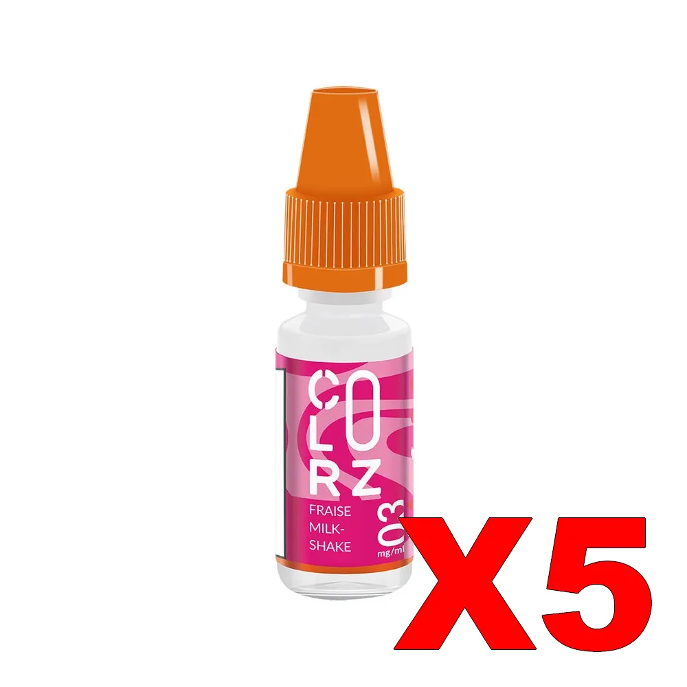 E-LIQUIDE VAP-NATION COLORZ 10ML 50-50 FRAISE-MILK-SHAKE X5 2 E LIQUIDE VAP NATION COLORZ 10ML 50 50 FRAISE MILK SHAKE X5 Taux de nicotine 3