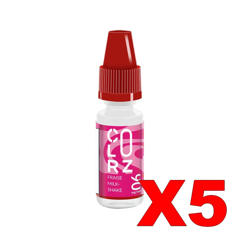 E-LIQUIDE VAP-NATION COLORZ 10ML 50-50 FRAISE-MILK-SHAKE X5 3 E LIQUIDE VAP NATION COLORZ 10ML 50 50 FRAISE MILK SHAKE X5 Taux de nicotine 6