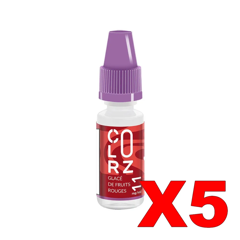 E-LIQUIDE VAP-NATION COLORZ 10ML 50-50 GLACE-DE-FRUITS-ROUGES X5 4 E LIQUIDE VAP NATION COLORZ 10ML 50 50 GLACE DE FRUITS ROUGES X5 Taux de nicotine 11
