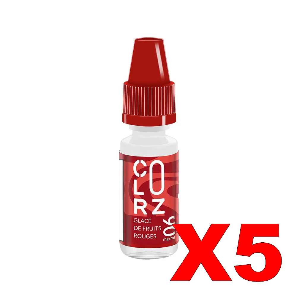 E-LIQUIDE VAP-NATION COLORZ 10ML 50-50 GLACE-DE-FRUITS-ROUGES X5 3 E LIQUIDE VAP NATION COLORZ 10ML 50 50 GLACE DE FRUITS ROUGES X5 Taux de nicotine 6