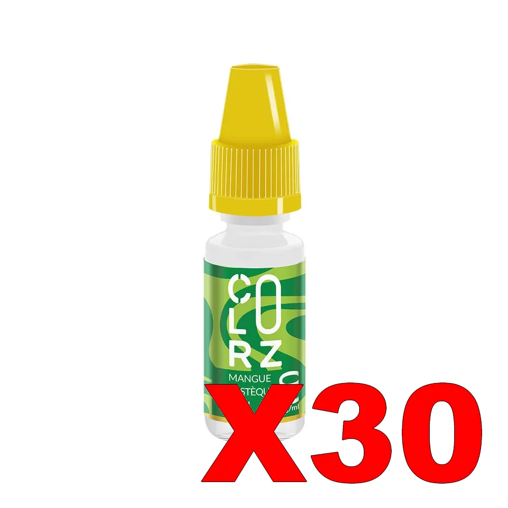 E LIQUIDE VAP NATION COLORZ 10ML 50 50 MANGUE PASTEQUE KIWI X30 Taux de nicotine 0