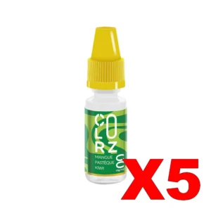 E LIQUIDE VAP NATION COLORZ 10ML 50 50 MANGUE PASTEQUE KIWI X5 Taux de nicotine 0