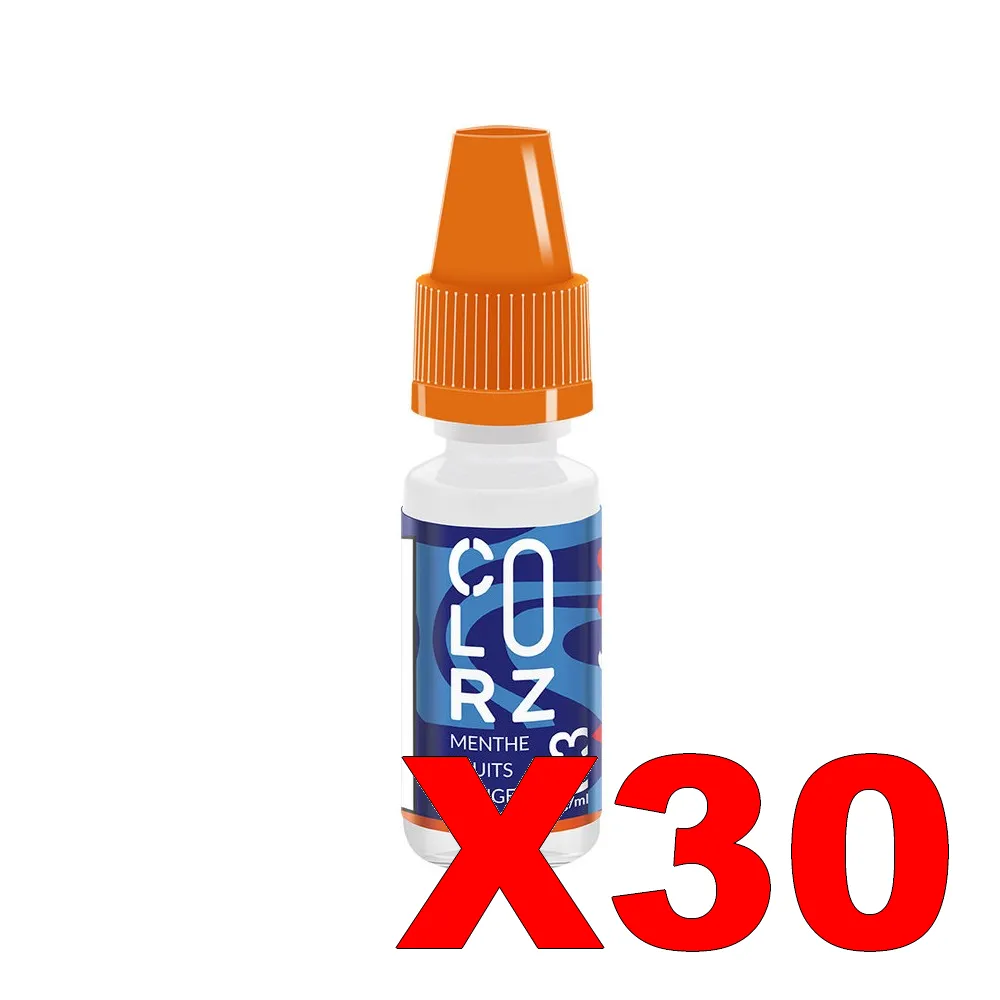 E-LIQUIDE VAP-NATION COLORZ 10ML 50-50 MENTHE-FRUITS-ROUGES X30 2 E LIQUIDE VAP NATION COLORZ 10ML 50 50 MENTHE FRUITS ROUGES X30 Taux de nicotine 3