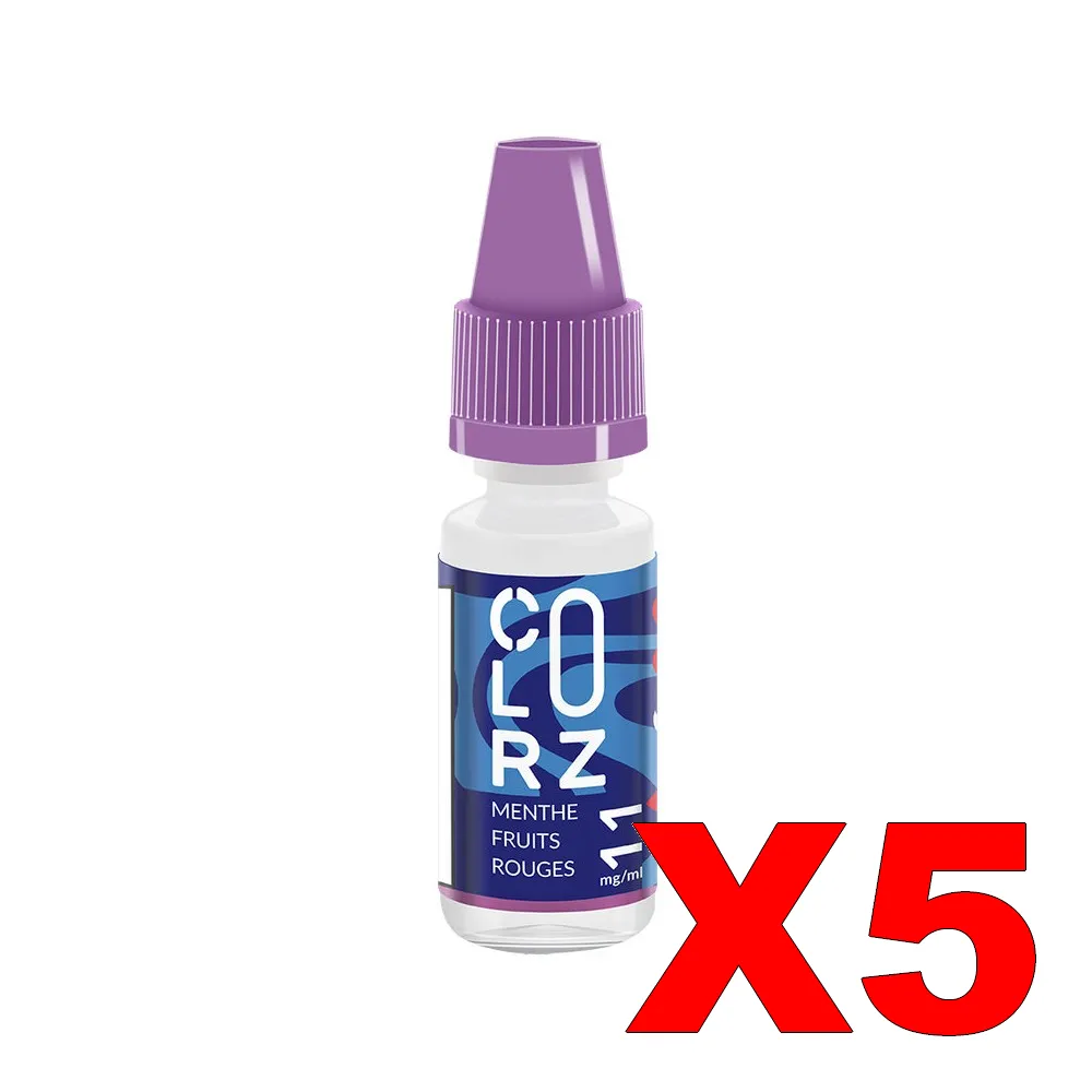 E-LIQUIDE VAP-NATION COLORZ 10ML 50-50 MENTHE-FRUITS-ROUGES X5 4 E LIQUIDE VAP NATION COLORZ 10ML 50 50 MENTHE FRUITS ROUGES X5 Taux de nicotine 11