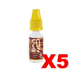 E LIQUIDE VAP NATION COLORZ 10ML 50 50 NOISETTE CARAMEL CAFE X5 Taux de nicotine 0