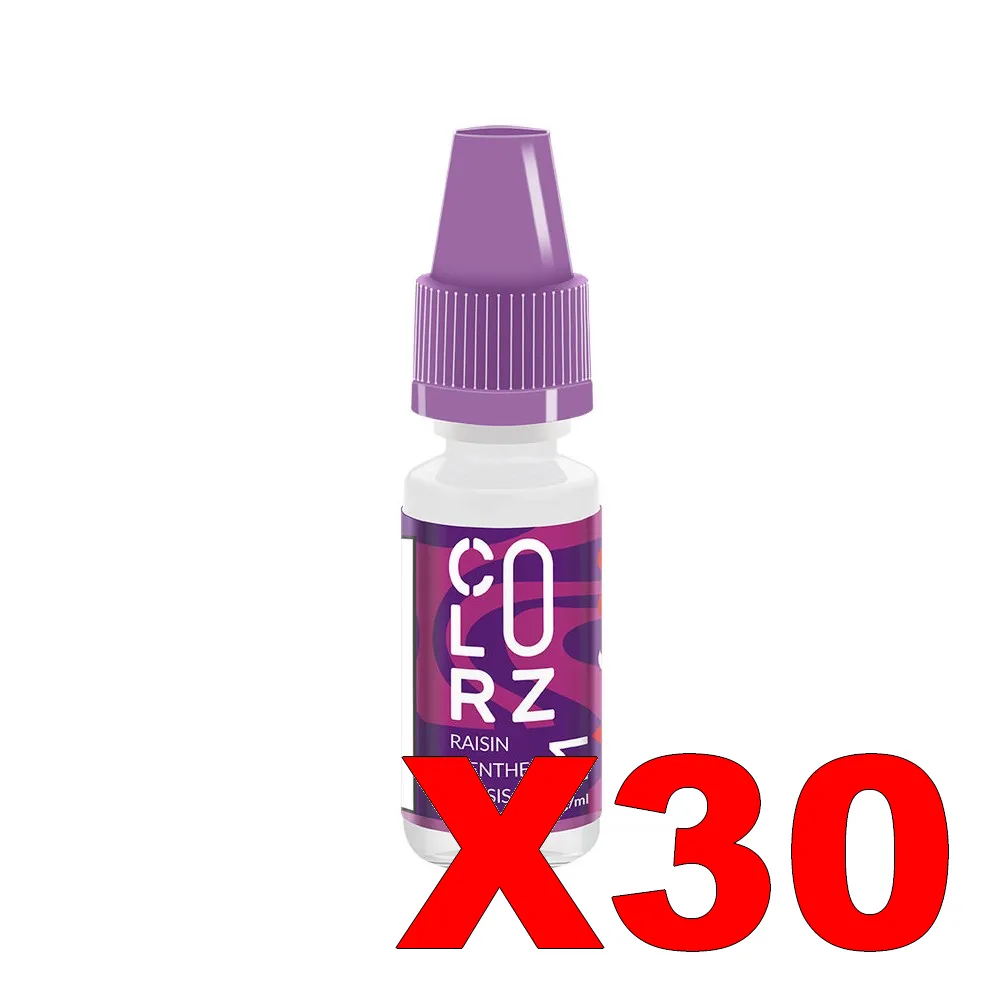 E-LIQUIDE VAP-NATION COLORZ 10ML 50-50 RAISIN-MENTHE-CASSIS X30 4 E LIQUIDE VAP NATION COLORZ 10ML 50 50 RAISIN MENTHE CASSIS X30 Taux de nicotine 11