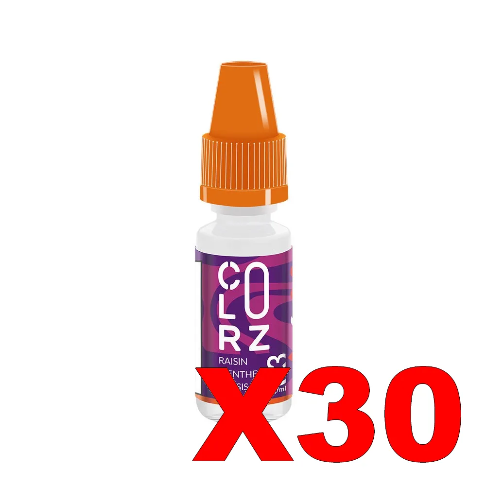 E-LIQUIDE VAP-NATION COLORZ 10ML 50-50 RAISIN-MENTHE-CASSIS X30 2 E LIQUIDE VAP NATION COLORZ 10ML 50 50 RAISIN MENTHE CASSIS X30 Taux de nicotine 3