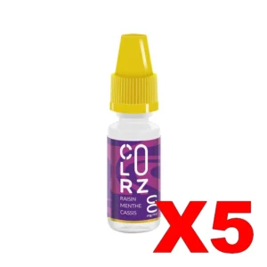 E LIQUIDE VAP NATION COLORZ 10ML 50 50 RAISIN MENTHE CASSIS X5 Taux de nicotine 0