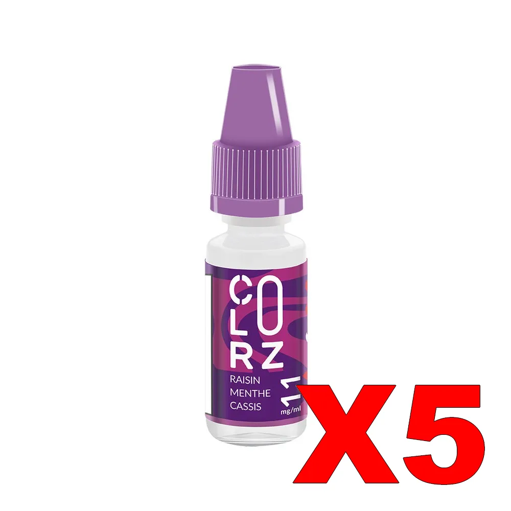 E-LIQUIDE VAP-NATION COLORZ 10ML 50-50 RAISIN-MENTHE-CASSIS X5 4 E LIQUIDE VAP NATION COLORZ 10ML 50 50 RAISIN MENTHE CASSIS X5 Taux de nicotine 11