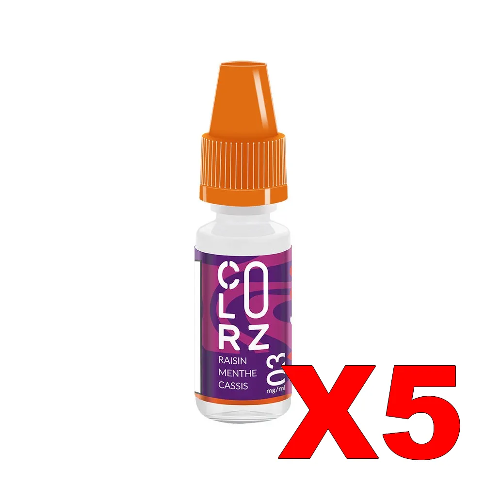 E-LIQUIDE VAP-NATION COLORZ 10ML 50-50 RAISIN-MENTHE-CASSIS X5 2 E LIQUIDE VAP NATION COLORZ 10ML 50 50 RAISIN MENTHE CASSIS X5 Taux de nicotine 3