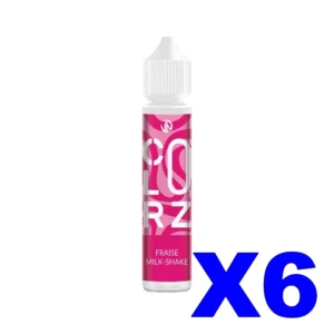 E LIQUIDE VAP NATION COLORZ 50ML 50 50 FRAISE MILK SHAKE X6 Taux de nicotine 0