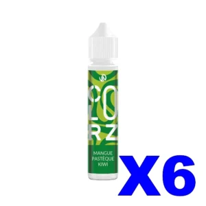 E LIQUIDE VAP NATION COLORZ 50ML 50 50 MANGUE PASTEQUE KIWI X6 Taux de nicotine 0