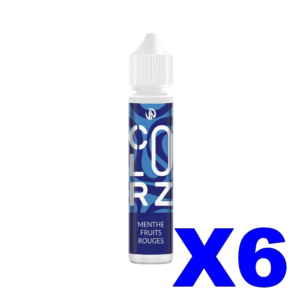 E LIQUIDE VAP NATION COLORZ 50ML 50 50 MENTHE FRUITS ROUGES X6 Taux de nicotine 0