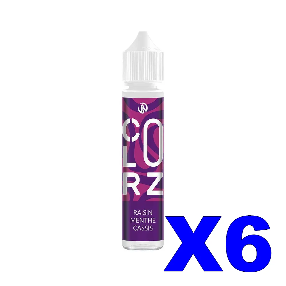 E LIQUIDE VAP NATION COLORZ 50ML 50 50 RAISIN MENTHE CASSIS X6 Taux de nicotine 0