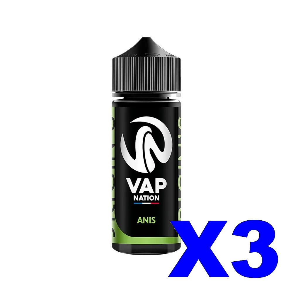 E-LIQUIDE VAP-NATION ORIGINS 100ML 50-50 ANIS X3 Taux-de-nicotine-0 1 E LIQUIDE VAP NATION ORIGINS 100ML 50 50 ANIS X3 Taux de nicotine 0