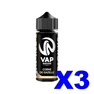 E LIQUIDE VAP NATION ORIGINS 100ML 50 50 CORNE DE GAZELLE X3 Taux de nicotine 0