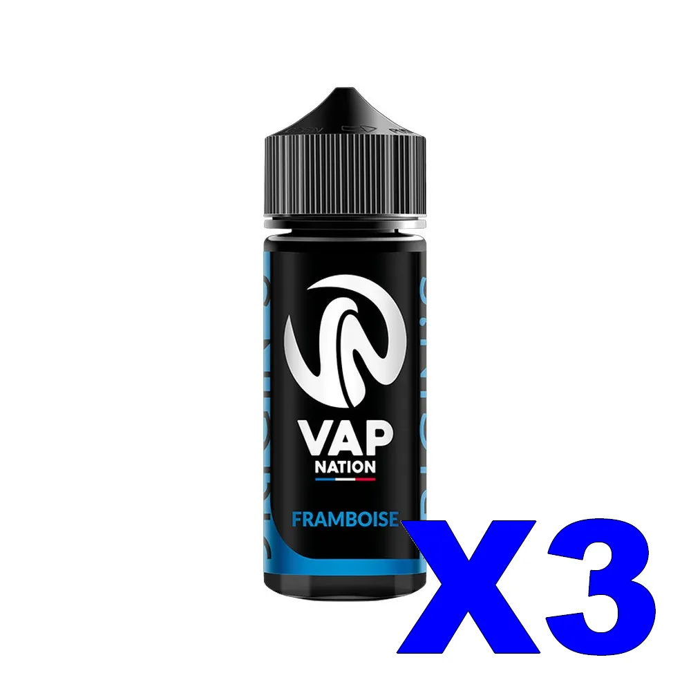 E-LIQUIDE VAP-NATION ORIGINS 100ML 50-50 FRAMBOISE X3 Taux-de-nicotine-0 1 E LIQUIDE VAP NATION ORIGINS 100ML 50 50 FRAMBOISE X3 Taux de nicotine 0