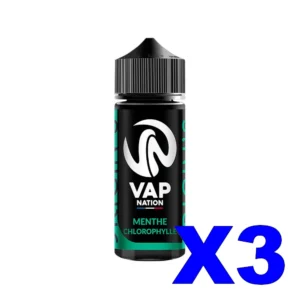 E LIQUIDE VAP NATION ORIGINS 100ML 50 50 MENTHE CHLOROPHYLLE X3 Taux de nicotine 0