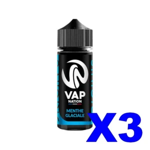 E LIQUIDE VAP NATION ORIGINS 100ML 50 50 MENTHE GLACIALE X3 Taux de nicotine 0
